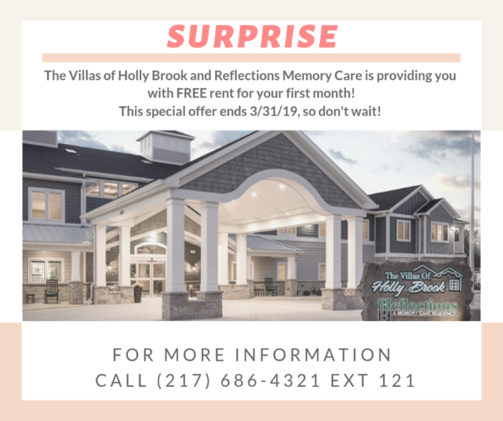 ReflectionsMC's tweet photo. Have you been waiting for your sign that it is time to join the most luxurious senior community? Well, here it is! Your first month rent is FREE for all communities already open! SURPRISE! Call (217) 686-4321 EXT 121! Save thousands by joining us today! <3 https://t.co/mDs5EL2ahV