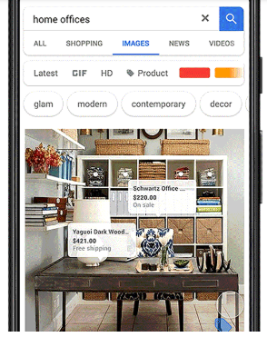 New Google Ad format: Consumers can find products in google images. Hover over a picture with a price tag to see what you can buy.

searchengineland.com/more-shoppable…