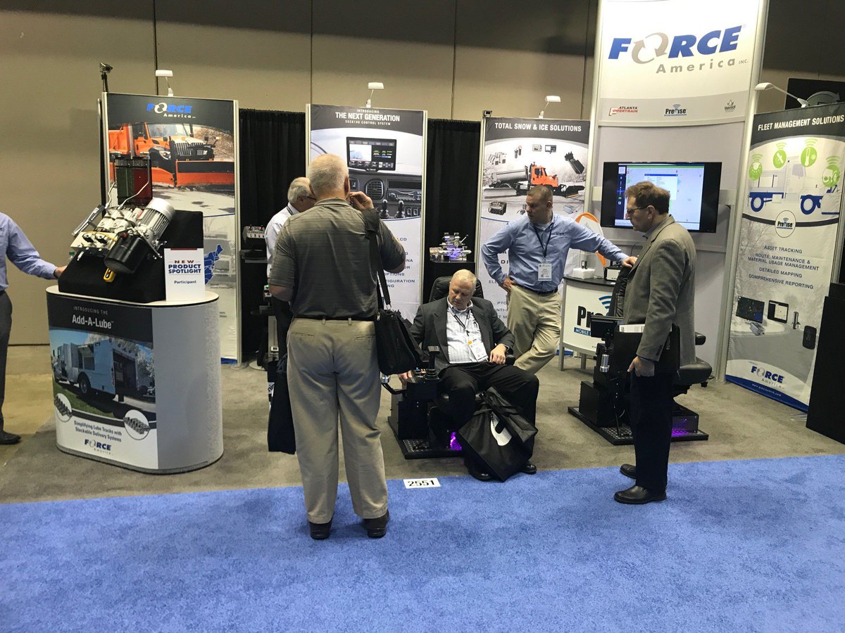 forceamerica's tweet photo. We are busy at the #worktruck19 show! Stop by and say hi! @WorkTruckShow #fluidpower #poweredbyFORCEAmerica https://t.co/28bvlTYG15