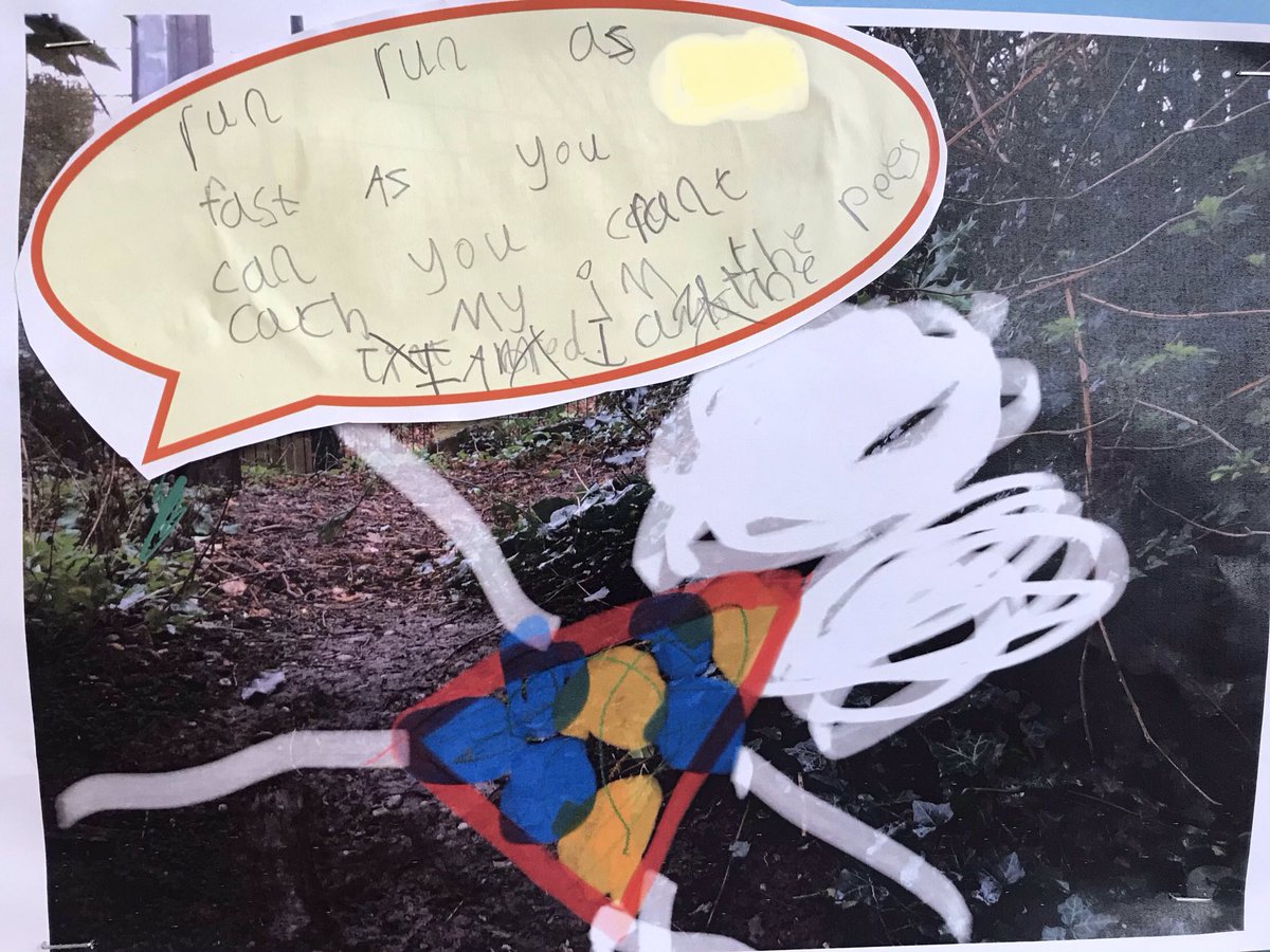 MarcWithersey's tweet image. 4 year olds used their iPad cameras and mark-up to photograph story settings and draw their runaway food characters. This inspired writing of speech bubbles for their adapted characters based on The Gingerbread Man.
#EveryoneCanCeate #AppleEDUchat @AppleEDU