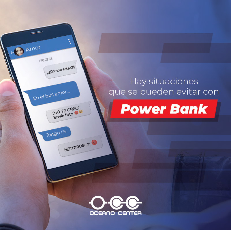 oceanocenter's tweet photo. ¿Te ha pasado? Para estos casos de emergencia existe power bank. ¡Visítanos! https://t.co/regP1YXtrY