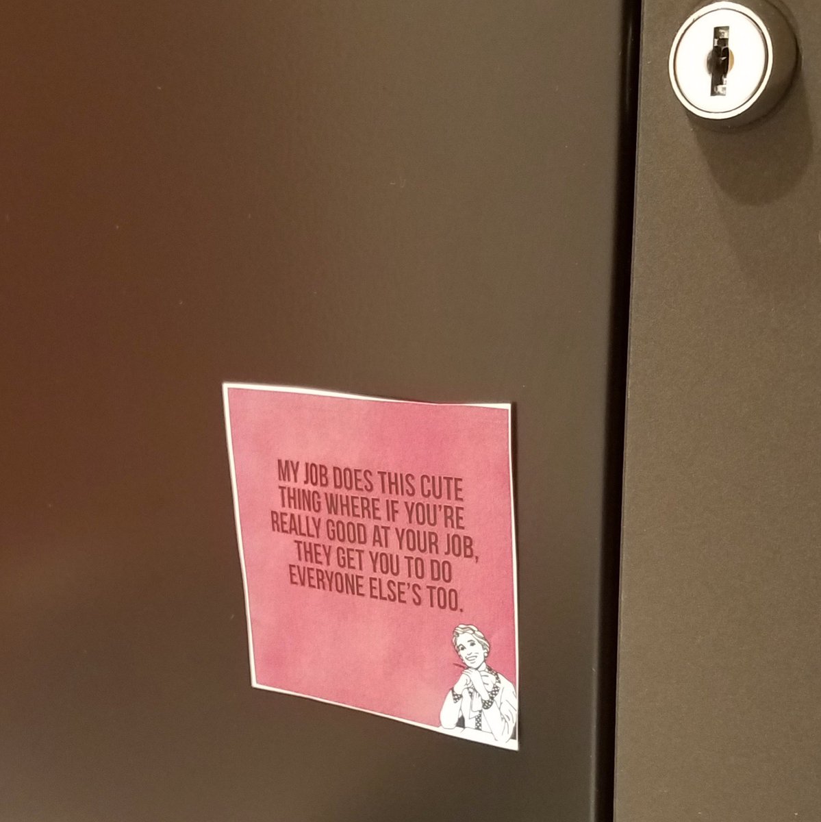 OfficeBanksy's tweet photo. #OfficeBanksy #still #strikes #again! #Downtown #CuteThing #GoodAtYourJob https://t.co/kVXu72wQHH