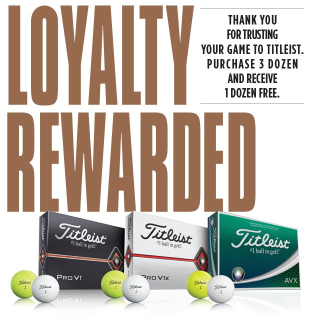 Order 3 dozen personalized Titleist Pro V1, Pro V1X or AVX and receive 1 dozen free! #golf #titleist