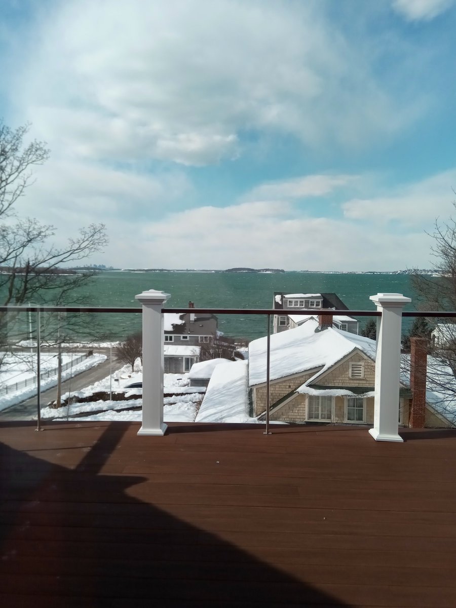KAatMABC's tweet photo. Beautiful scenery at the job today in Hingham, installing posts and railings. https://t.co/a8K4ZT8lZl