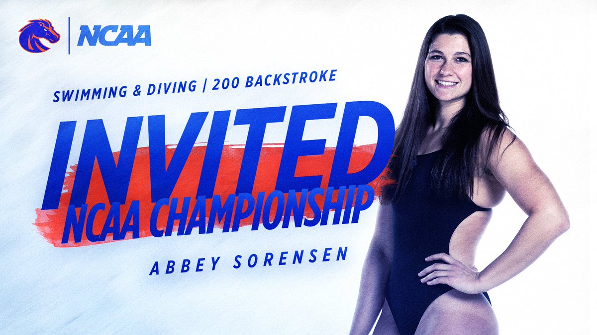 BroncoSportsSD's tweet photo. Boise State’s Abbey Sorensen invited to NCAA Swimming and Diving National Championships in the 200-yard backstroke!!

GO ABBEY!!  #BleedBlue @MW_OlySports
@BroncoSports @BoiseStateLive @swimswamnews @collegeswimnews

https://t.co/mtvCUP78wg https://t.co/UO7iANatXG