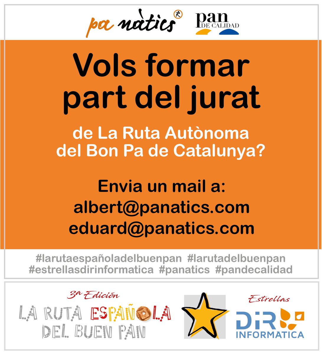 Panatics_web's tweet photo. #panaderos #panaderas #forners #forneras #pa #jurat #LREDBP @pandecalidad @Albert_Craus https://t.co/eUBTRO348P