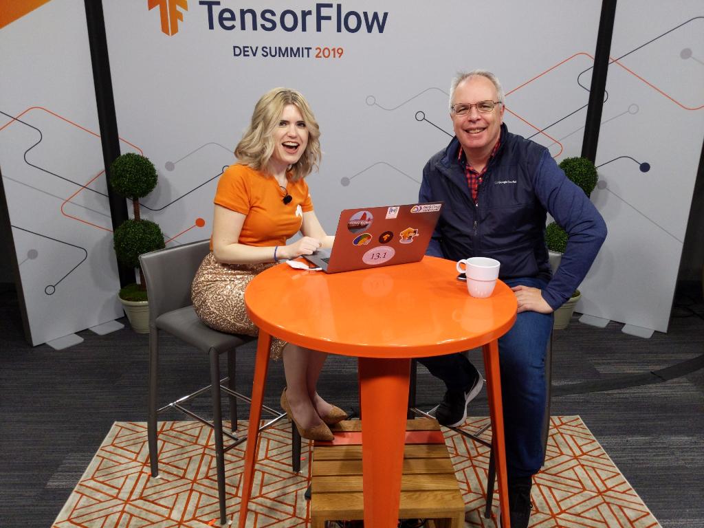 TensorFlow's tweet image. We&apos;re breaking for lunch in Sunnyvale, but stay tuned to the livestream for a special edition of #AskTensorFlow! @DynamicWebPaige and @lmoroney will be answering your TensorFlow questions live! #TFDevSummit

Watch here → bit.ly/TensorFlowLive
