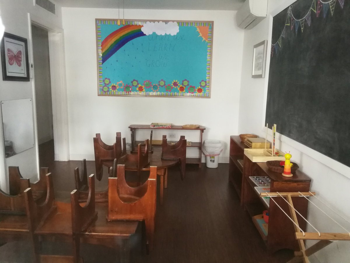 em08ma's tweet photo. Today is a public holiday (Ash Wednesday) so we went to visit the Montessori School. We were only able to see the toddler + casa prep rooms, casa is on the second level. But what a great outdoor space they have. https://t.co/IfcBBA0gM6