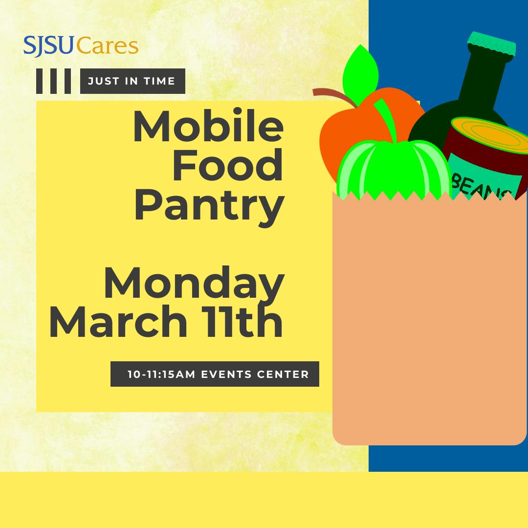 SJSUCares's tweet photo. We've got thousands of pounds of free groceries coming to campus Monday.  If you're a student making less than $33,385 &amp; experiencing food insecurity you're eligible!

Bring Tower ID &amp; grocery bags to the Events Center 10-11:15AM Monday 

#SJSUCares #JustInTime #MobileFoodPantry https://t.co/F5jcmKjf1m