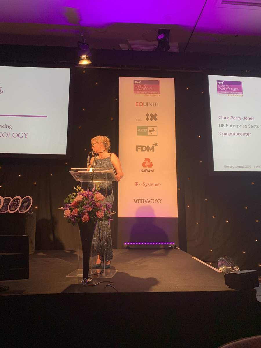 Dvavangas's tweet photo. @katerussell kicks off a fantastic evening of awards and a celebration of the truly amazing women across tech! So proud that IBM iX get to be part of this. #ewtechawards @everywomanUK @IBM_iX https://t.co/a2klJubzSj