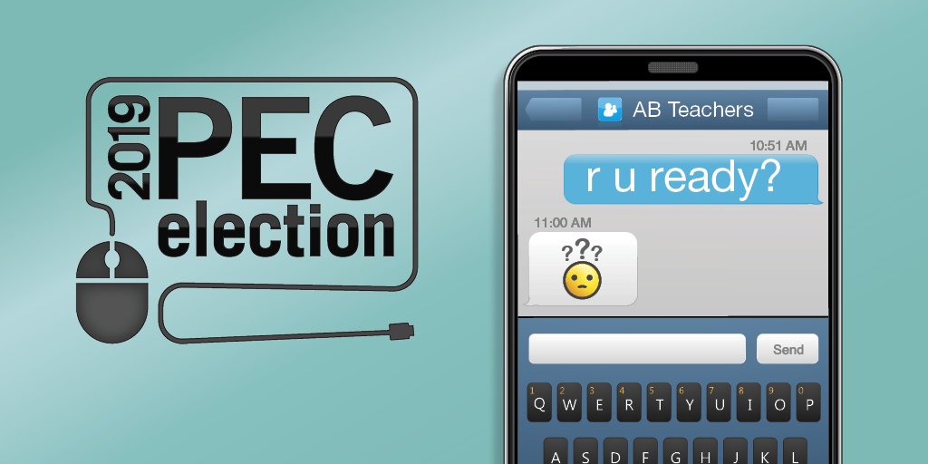 albertateachers's tweet photo. Voting in the 2019 PEC Election opens March 14. Watch this and see how it's done!  https://t.co/Db248fMKMU #ATAElections #abed https://t.co/hixg68l7w6