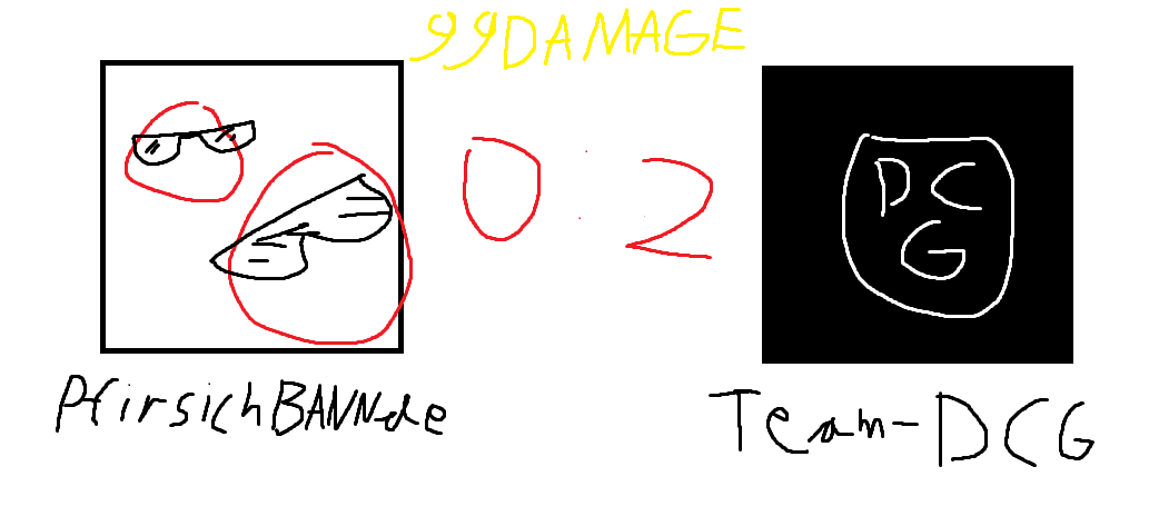 PfirsichBANNde's tweet photo. Leider haben wir 0:2 gegen #TeamDCG verloren 
(Wegen kalte Hände und so)
GG WP

Danke @ingameHiNoTatsu für´s casten :)

@99DAMAGEde #99Liga https://t.co/qGWa1PWzLL