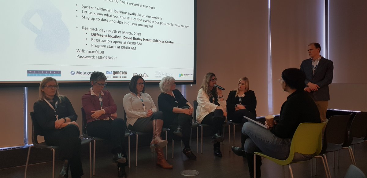 WomenMicrobes's tweet photo. The final discussion of the afternoon session "#Microbiome in #Pregnancy and beyond: The Clinical Implications" featuring amazing and inspiring women researchers @KC0nn0r @micro_interactn @Sloboda_Lab, Kjersti Aagaard, Janneke van de Wijgert and Mary Sharpe #WomenMicrobes2019 https://t.co/bMeNTz0MX7