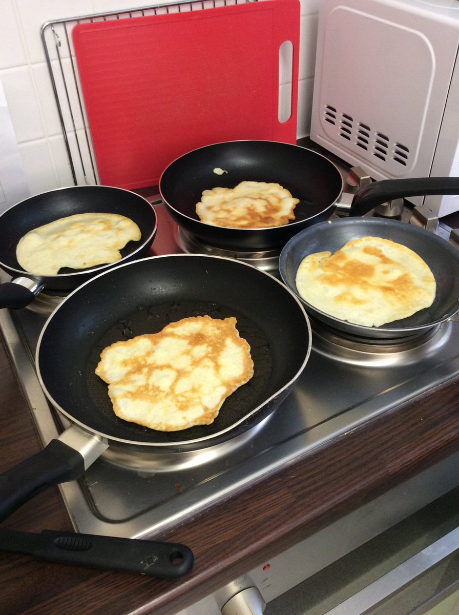 MrsWalker82's tweet photo. Reception children had so much fun celebrating pancake day yesterday! We matched pancake phonic sounds, made real pancakes, wrote instructions and investigated halves and quarters! @BrewoodStMarys https://t.co/soyNAAfOwI