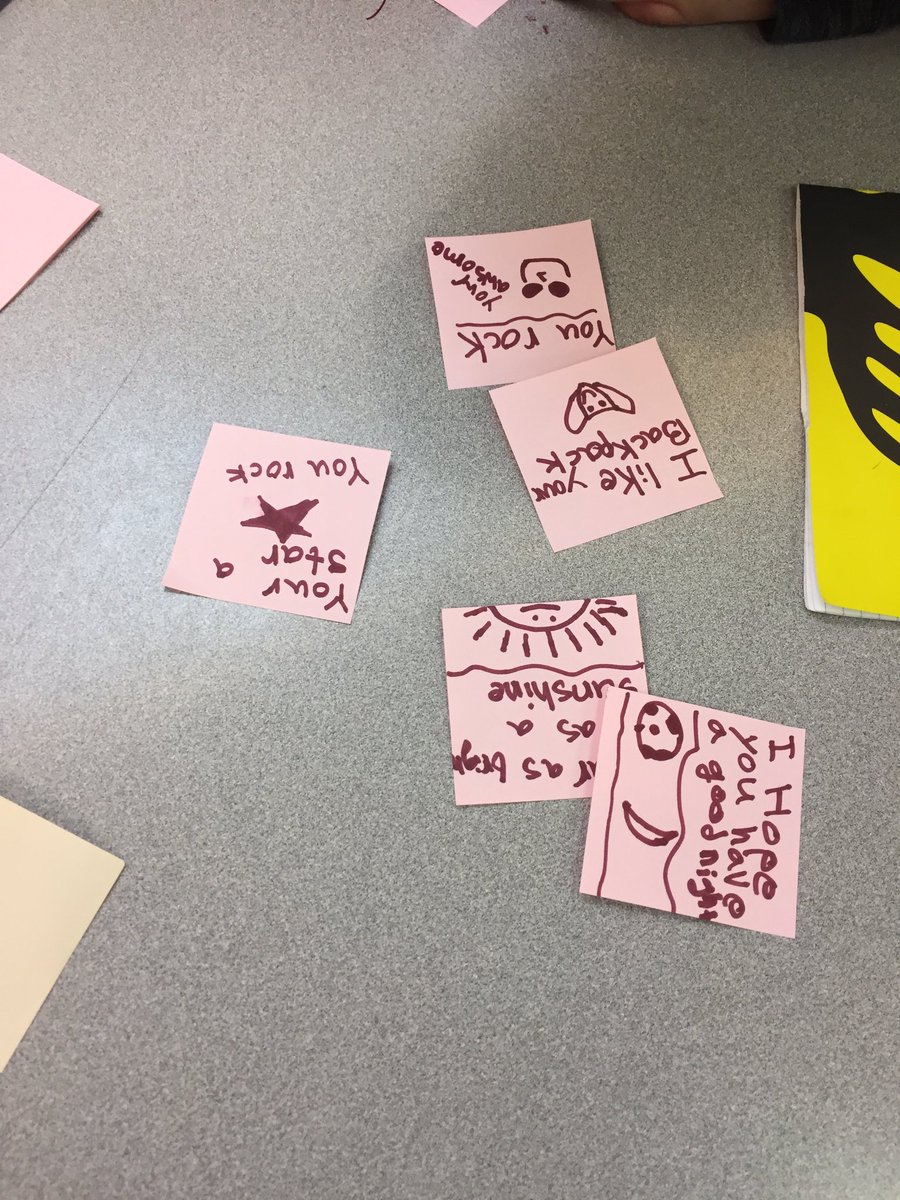 ms_ingram12's tweet photo. Such a great afternoon spreading kindness around Dr. Clark with our guests from @ServusCU #kindnessmatters #postitnotesurprise #spreadlovenothate #grade6fun @JRoy65 @DrClarkSchool @FMPSD https://t.co/PojnXj99OO