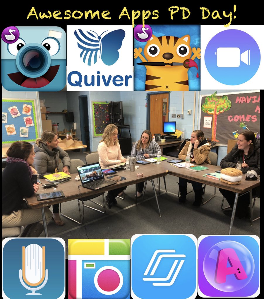 I had SO much fun today with my 1st & 2nd grade teacher friends from #WedgwoodElem! I led two half-day workshops called Awesome Apps, & we had a blast! Look at all the apps we got to explore! @attardismarties #FutureReadyNJ #WTPSEdTech