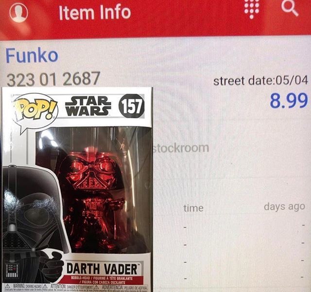 darth vader red chrome pop