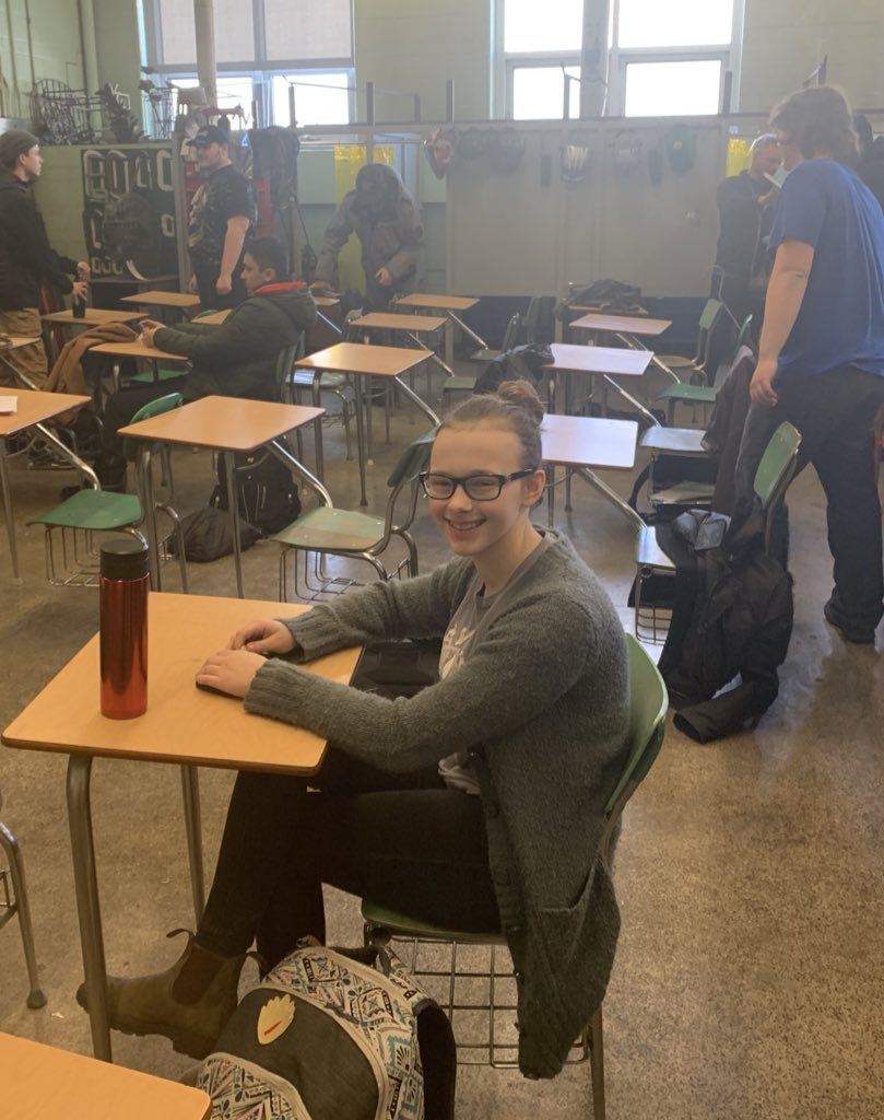 OP_HWDSB's tweet photo. So great to meet Emily today in TMJ (manufacturing class). Emily is following her plan to become a Mechanical Engineer.
Emily first became interested in Engineering when she joined #Robotics @WinonaElem #womenintrades https://t.co/gVjDVPbQiV