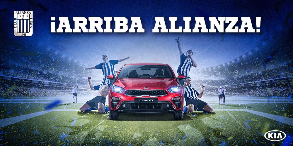¡Hoy grita con nosotros, #KiaFan! ¡La victoria será #BlanKIAzul! 🔵⚪🔵 ¡Vamos, Club Alianza Lima! ⚽⚽⚽