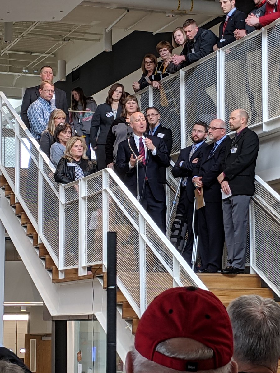 Listening to @GovRicketts at South Central opening <a href="/JulieOtero/">Julie Otero</a>