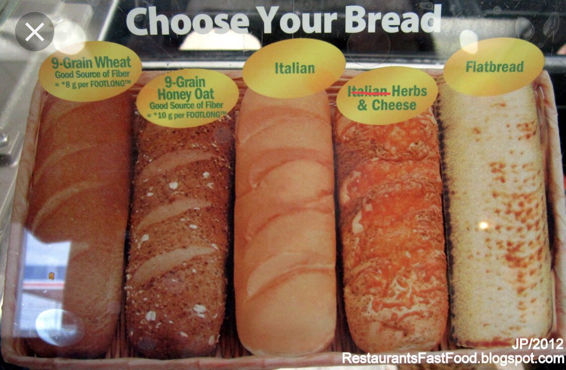 Wheat Bread Subway