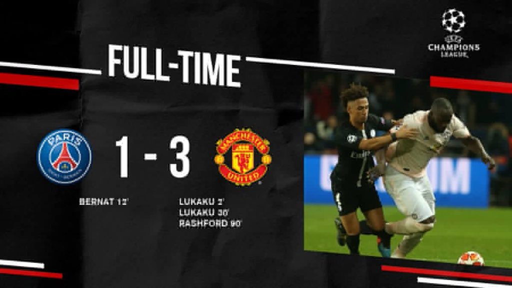 ManUtd_Es's tweet photo. FINAL: PSG 1-3 Manchester United.

¡Avanzamos los cuartos de final de la @ChampionsLeague! 🔴 https://t.co/bdgwgOLxCd