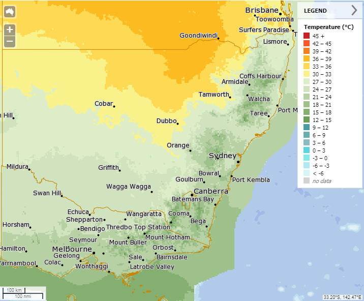 BOM_NSW's tweet image. The southerly change has made its way up the NSW coast, hooray for a day that feels like autumn. It will warm up again over the next couple of days though. #autumn #NotForLong