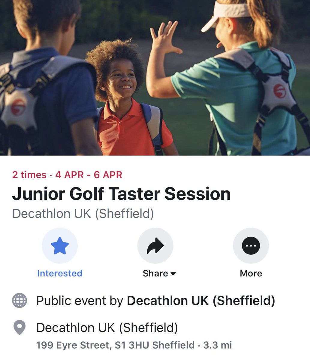 BirleyWoodGC's tweet photo. Please call along to @DecathlonUK Sheffield and give it a try, thanks to @YUGCUK for the funding to get people into golf @sugcjuniors @SheffGolfUnion @GolfRootsHQ @GolfBible @Plx111 @jonopyle #Sheffield #SheffieldisSuper #sheffieldbizhour #Sheffieldissuper https://t.co/yxT5mROBdF