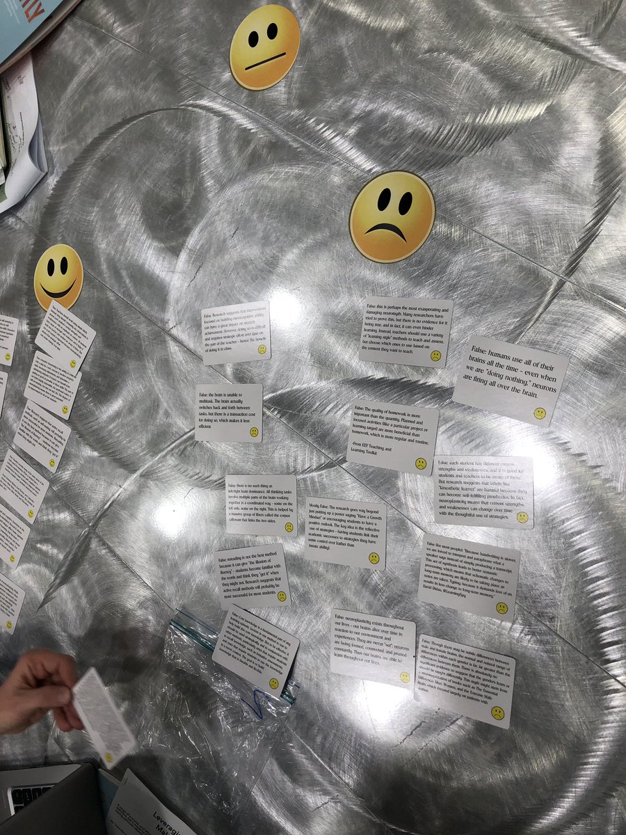 NeuroMyths vs NeuroTruths. LOVED the hands-on session exploring the significance of MBE. I even recalled my AP Psych knowledge with perfection (and promptly DM’d my HS teacher to show her). @gwhitmancttl THANK YOU and can’t wait to share with my students