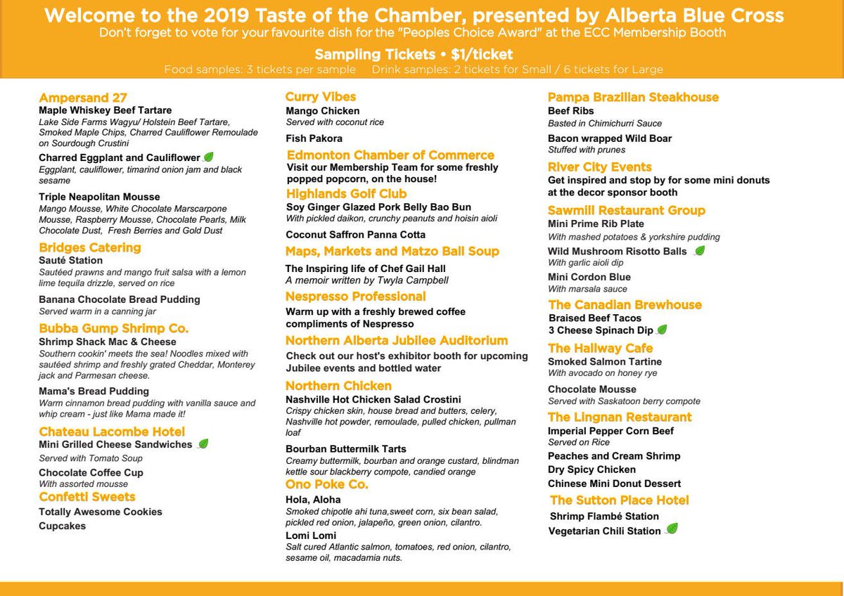 Harjeet00555867's tweet photo. Can't wait to see you all @EdmontonChamber #tasteofchamber event today starting at 5:00Pm #yegeat #ecconnect #foodies https://t.co/likbL6vr71