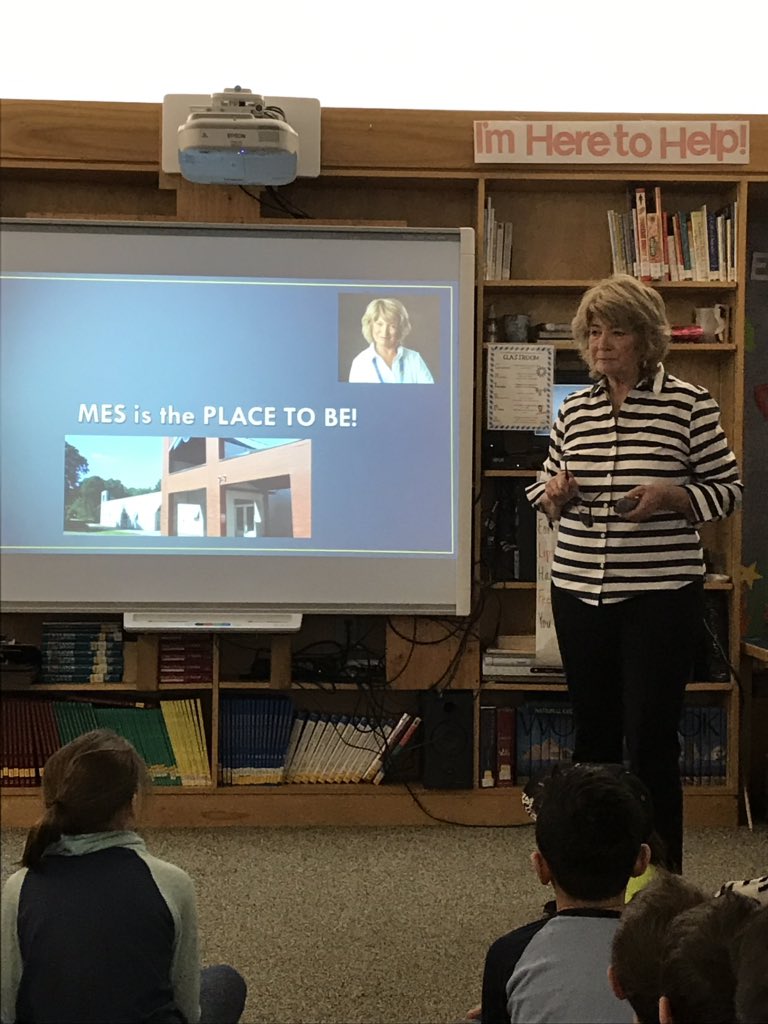 So excited that author Eileen Lettick (former GES and MES teacher) visited and talked with 4th grade about her book Sarah the Bold.