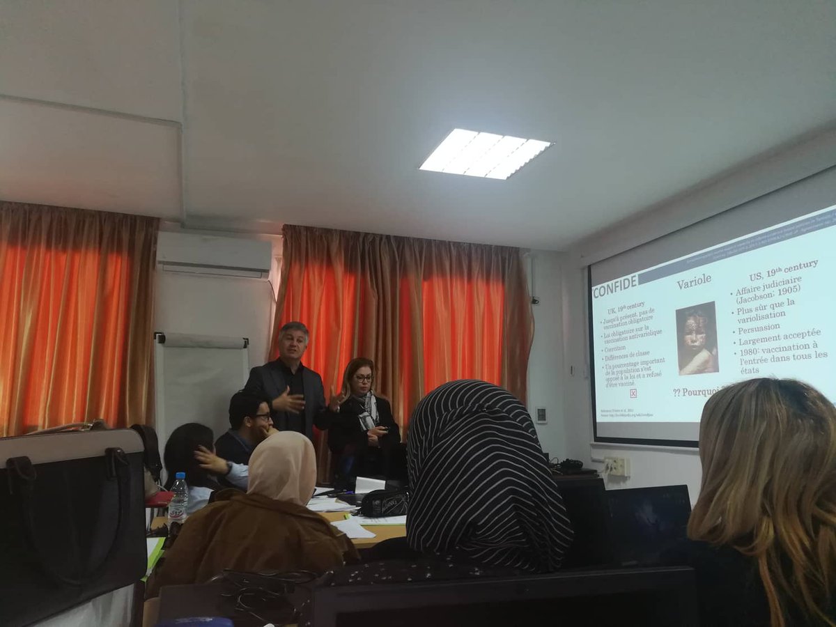CONFIDEproject's tweet photo. Training of trainees in Sousse: Evidence Based Public Health Policy Module, 2nd Day taking place at the Faculty of Medicine of Sousse.#FacultyofMedicineofSousse #UniversityofSousse #CONFIDEProject #publichealth https://t.co/UyLyrcs8po