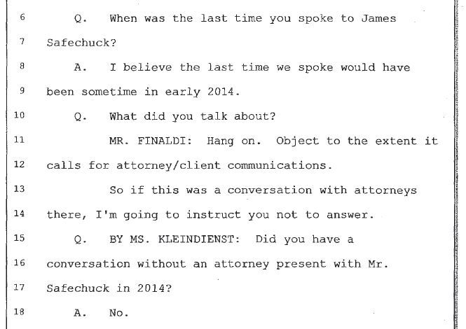 1) Robson claims in the film that he and his co-accuser Safechuck never met each other as adults. This is false. In a 2016 deposition, it was confirmed that they met in 2014, and that they even have the same attorneys.