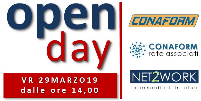 conaform's tweet photo. ++ Save the date ++ 
Open day CONAFORM 
Villafranca di Verona, 29 marzo 2019 - dalle ore 14,00

L'incontro plenario degli intermediari di assicurazione per CONOSCERE nuovi colleghi, per CONFRONTARSI con gli esperti del settore e SAPERE come si muove il mercato. https://t.co/woBAqoHmrw