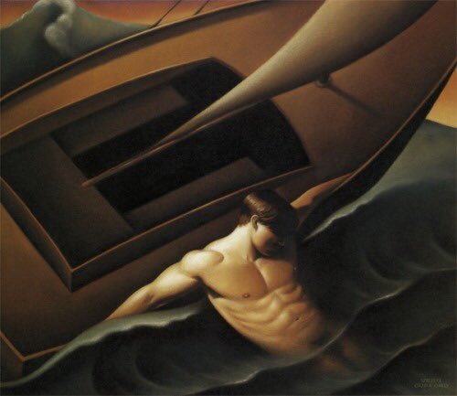 Homosartes's tweet photo. El trabajo de #VernDufford nis recuerda una atmósfera art deco . #maleart #malebody #maleartwork https://t.co/ks3A3c5qUh
