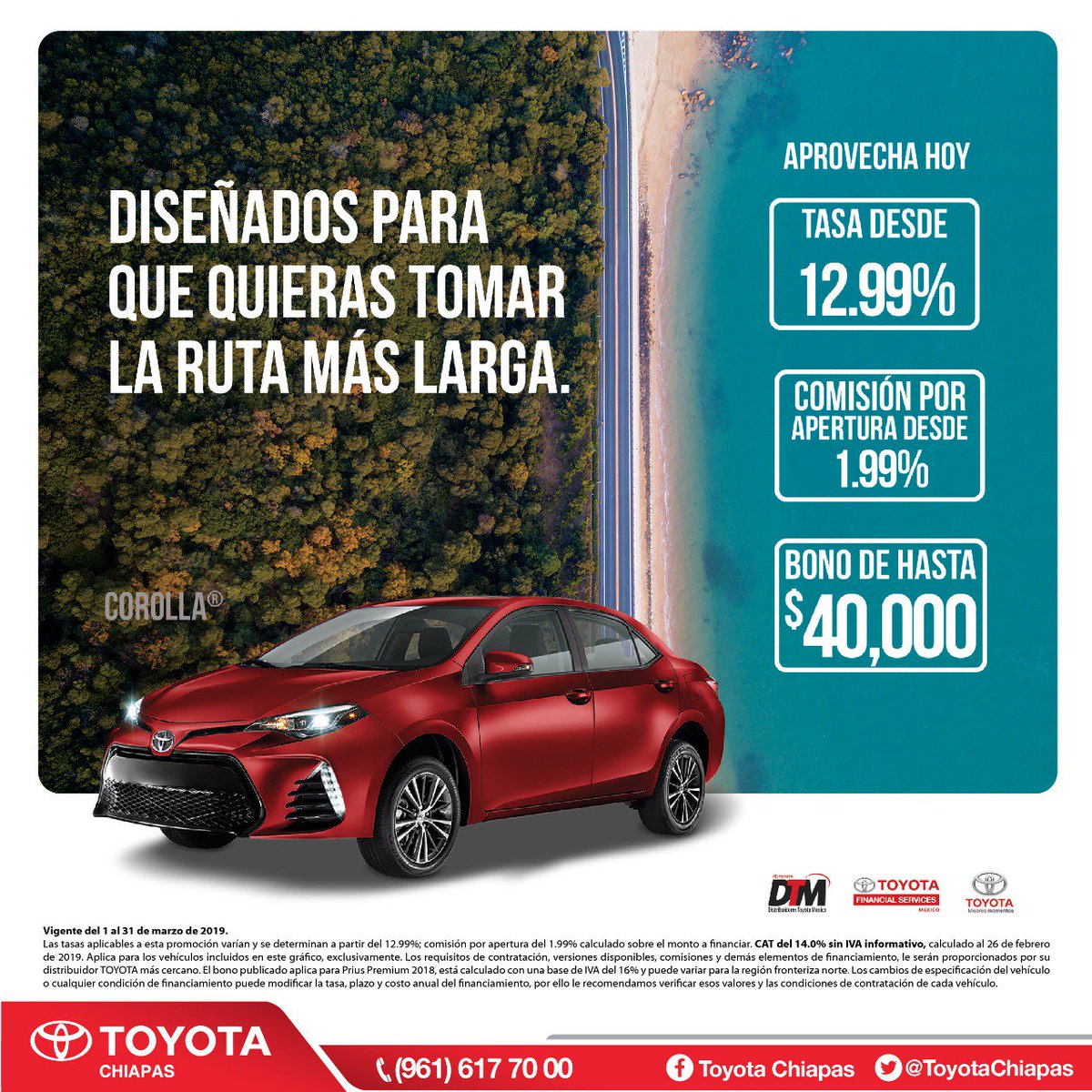 ToyotaChiapas's tweet photo. ¿Qué esperas para poder disfrutar de la mejor ruta? Acércate a Toyota y descubre los increíbles beneficios que tenemos para ti https://t.co/8jqKHo0rsU