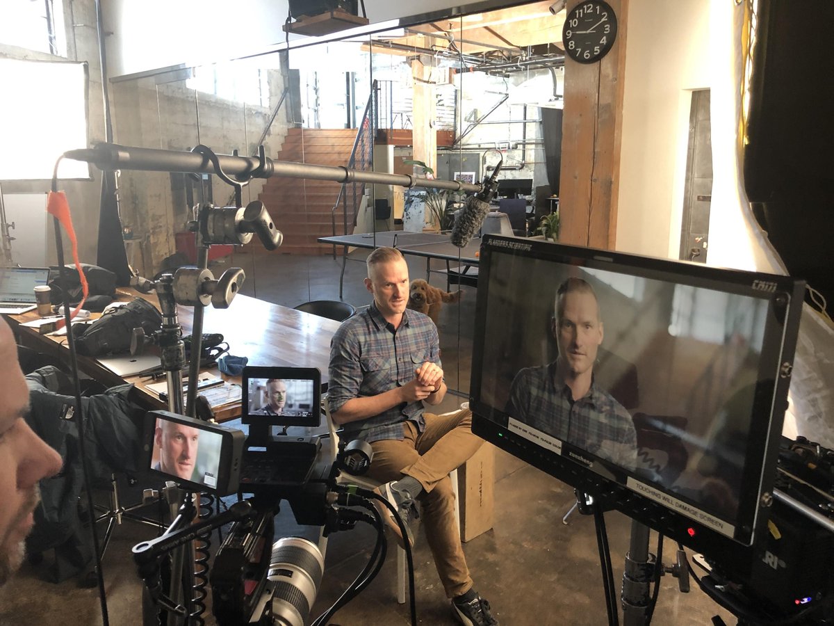 What a blast having <a href="/Adobe/">Adobe</a> and <a href="/emotionstudios/">emotion studios</a> in the studio filming yesterday! We were so thrilled to work with an amazing crew and have the opportunity to talk about how <a href="/AdobeXD/">Adobe XD</a> has made our studio better and more efficient. Can't wait to share the final result! Stay tuned.