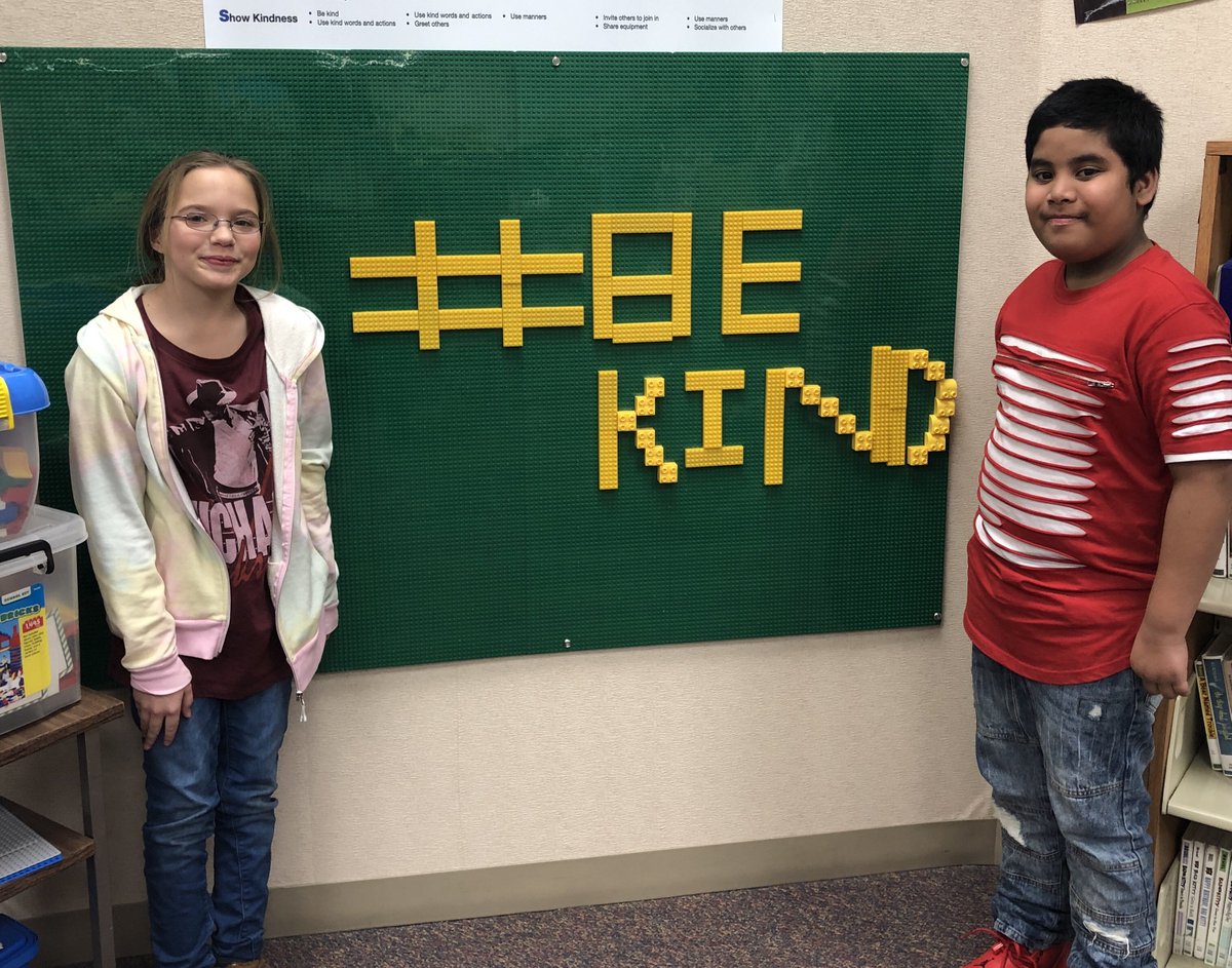 These <a href="/hollingheights/">Holling Heights</a> students could create anything at #makerspace today, and this is what they chose. #BeKind