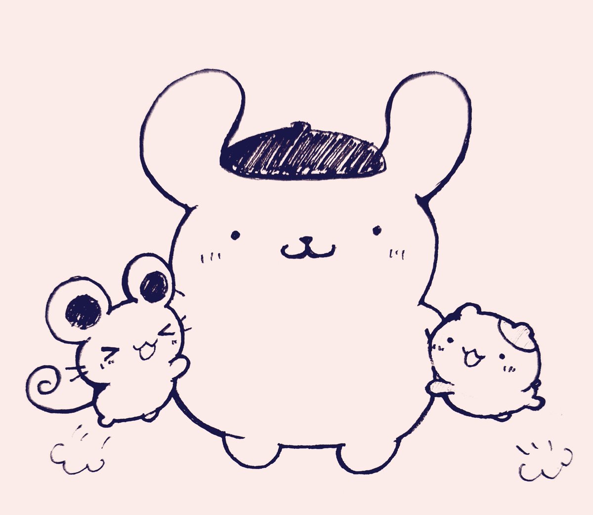 #今日のポムポムプリン2

みんなぼくに飛び込んでおいで～((🍮)) 