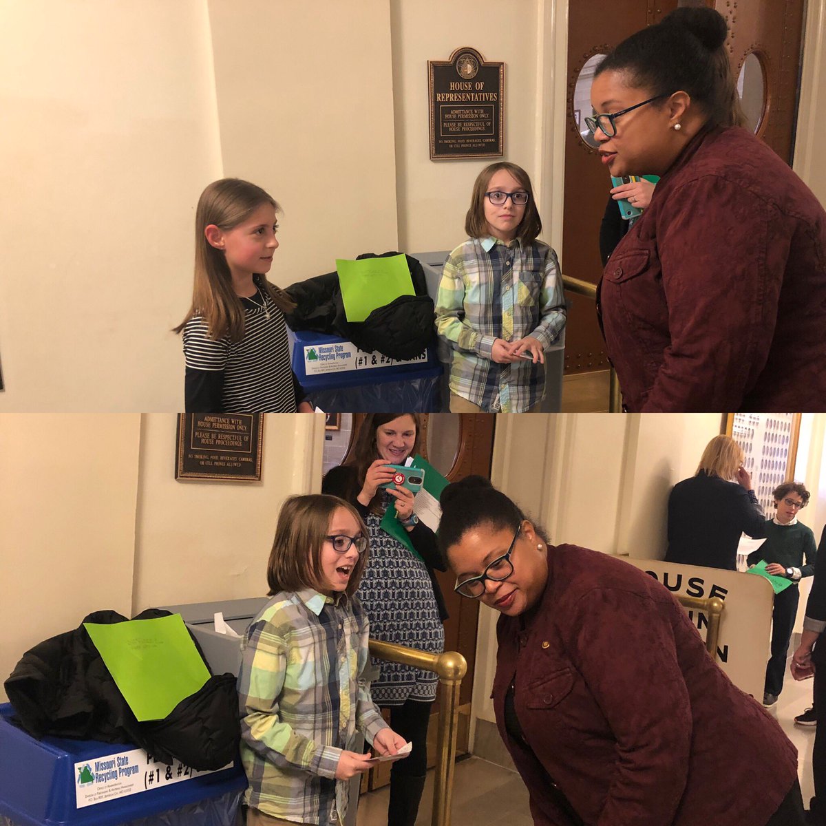 Thank you for meeting with our students, @MariaChappelleN ! We learned today that a lot of lobbying happens in the hallways of the Capitol - and it’s hard to hear!