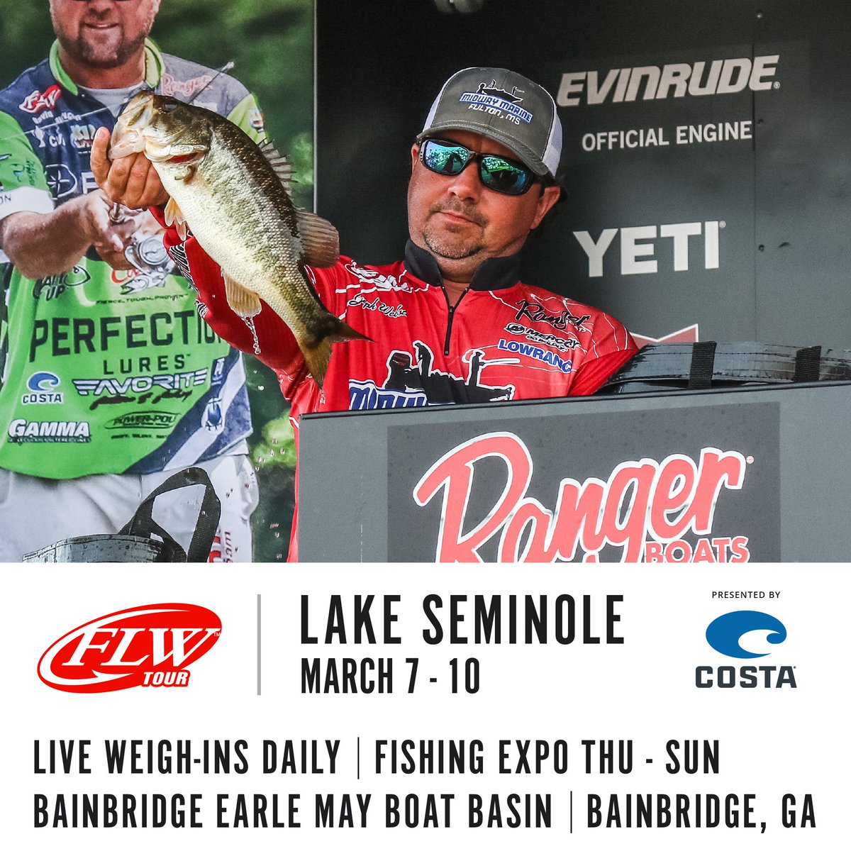 JWebsterFishing's tweet photo. Watch https://t.co/kZyxpgJgLJ tomorrow to keep up with all the action of derby #3 here at Seminole. #flw #lakeseminole #gonnabeagrind https://t.co/NPvzH13Szv