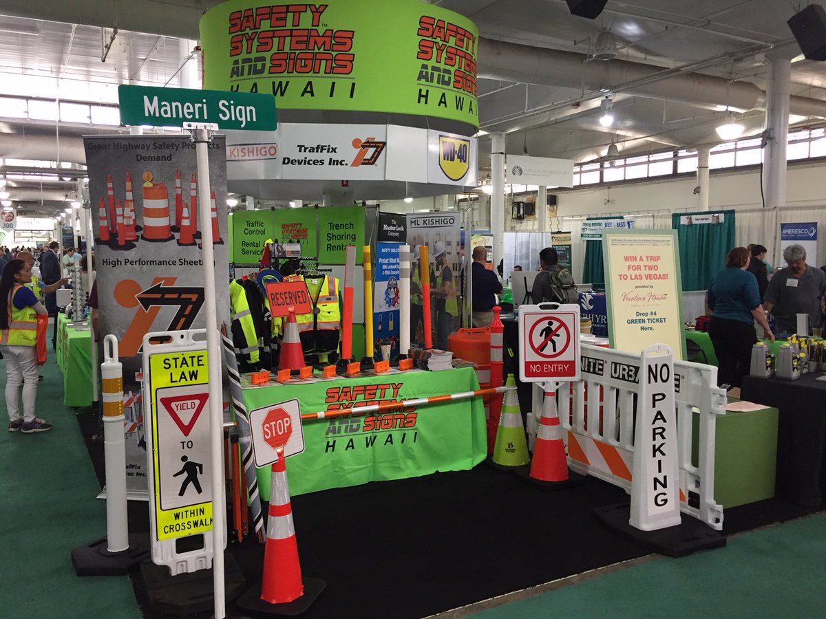 TrafFixDevices's tweet image. We are at the Hawaii Buildings, Facilities &amp;amp; Property Management Expo with our friends from Safety Systems &amp;amp; Signs Hawaii today and tomorrow! Come by and say hi! #BFPMExpo