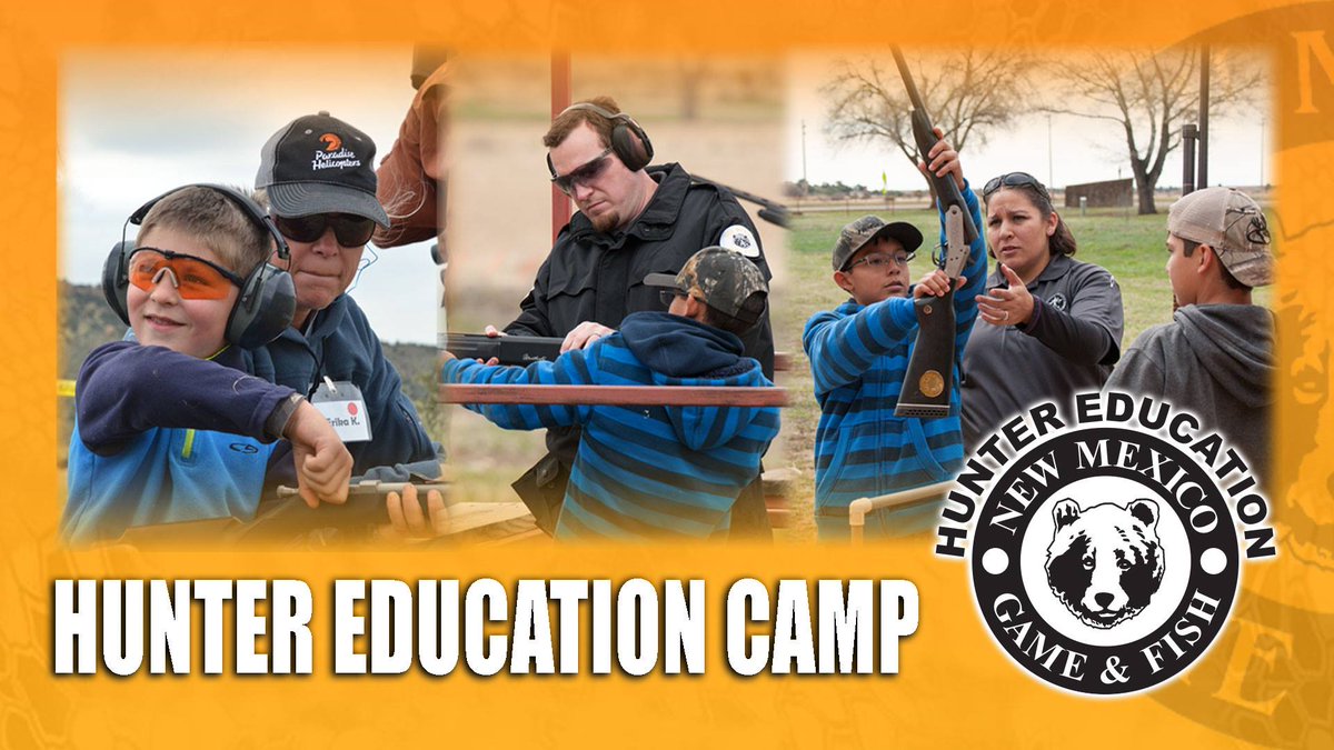 NMDGF's tweet photo. The @NMDGF is offering a special hunter education camp where youth ages 10 to 17 can receive hands-on training and earn their hunter education certification for free. #huntereducation #safehunters #nmhunteredication
https://t.co/eYTwnr3T67 https://t.co/8hNnPBBrro