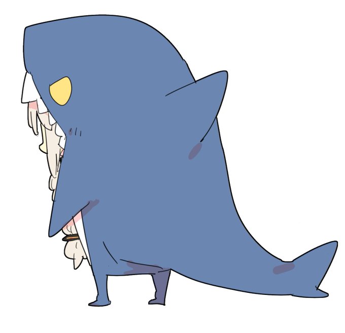 「hair ornament shark costume」 illustration images(Latest)