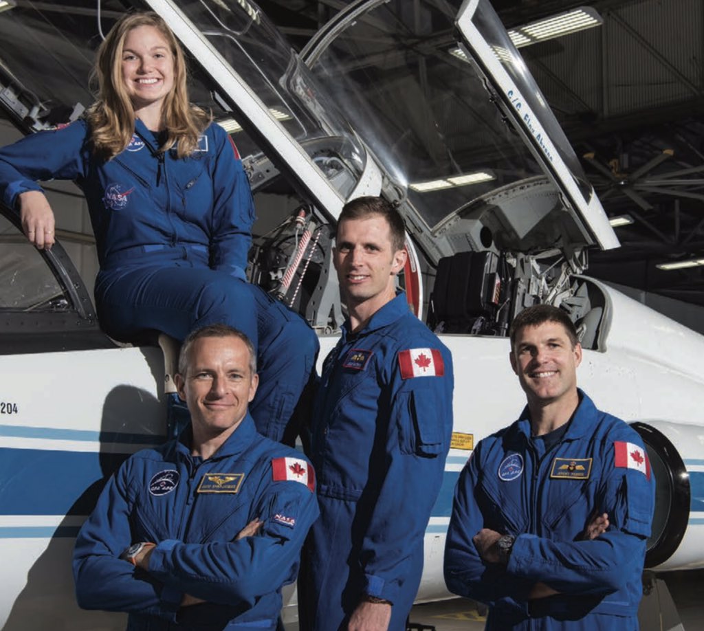 ShuttleAlmanac's tweet photo. Such a great photo @csa_asc @asc_csa Canadian Astronaut Corps (clockwise) - @Astro_Jenni @Astro_Kutryk @Astro_Jeremy @Astro_DavidS https://t.co/CU5X79i4dR