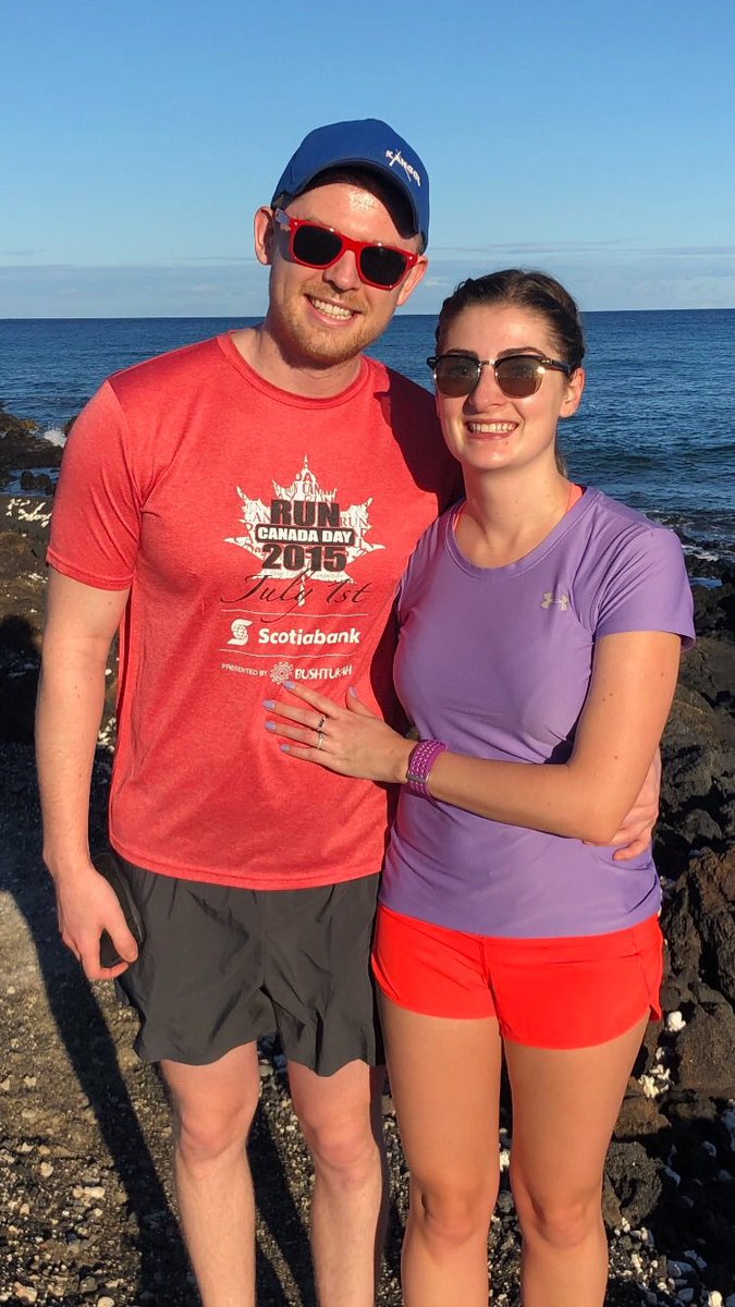 AOuzas05's tweet photo. Haven’t posted lately because I was on vacation in Hawaii! I also got engaged while running on the beach 💍🏃🏻♀️ #rungagement #alexandalex https://t.co/UzYFjAuZtJ