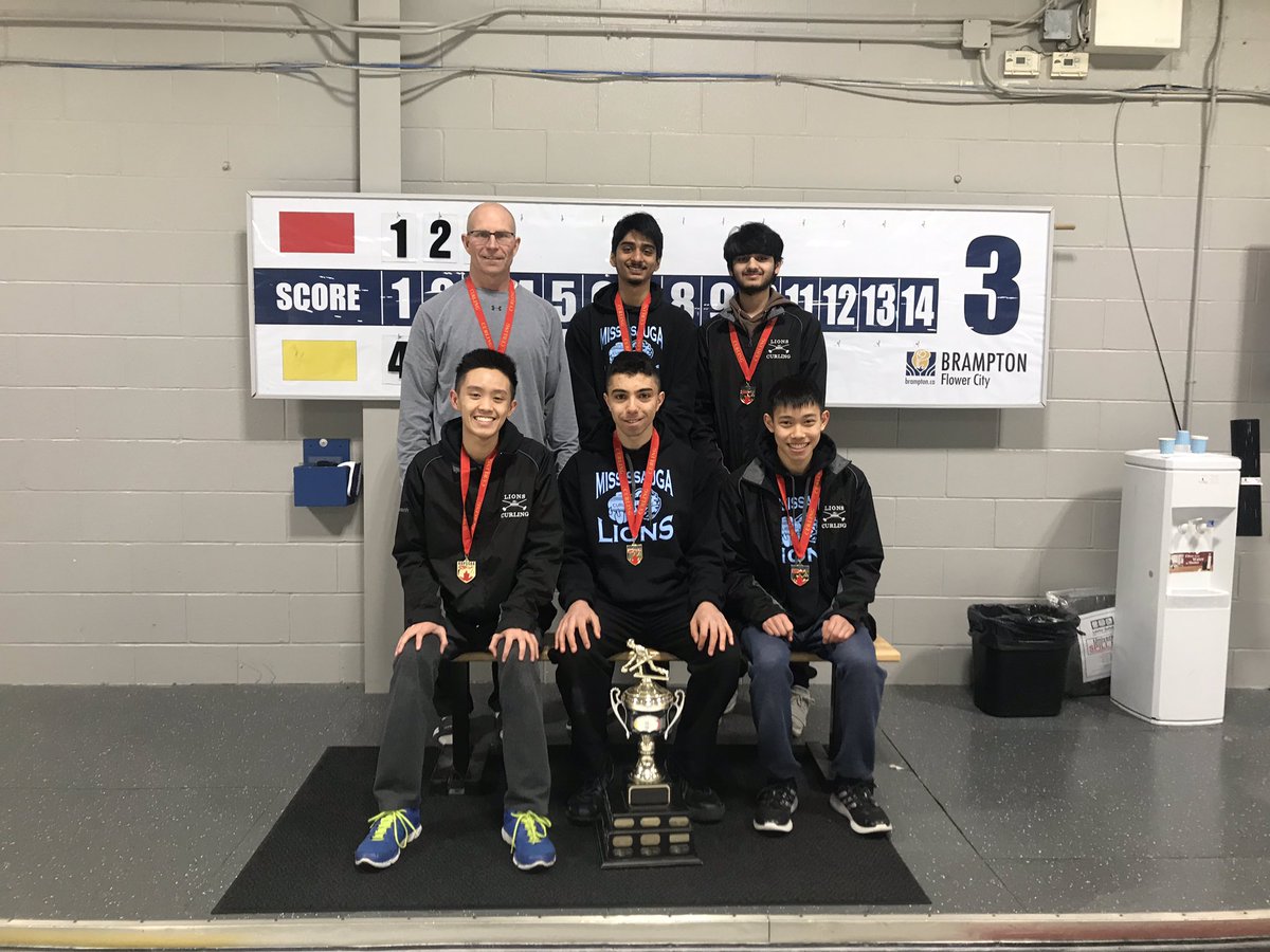 MSSAthletics's tweet photo. GOLD!! For the first time in MSS history your senior boys curling team are ROPSSAA CHAMPIONS🥌🥇 @ROPSSAA @MississaugaSS https://t.co/I3Ga515SGz