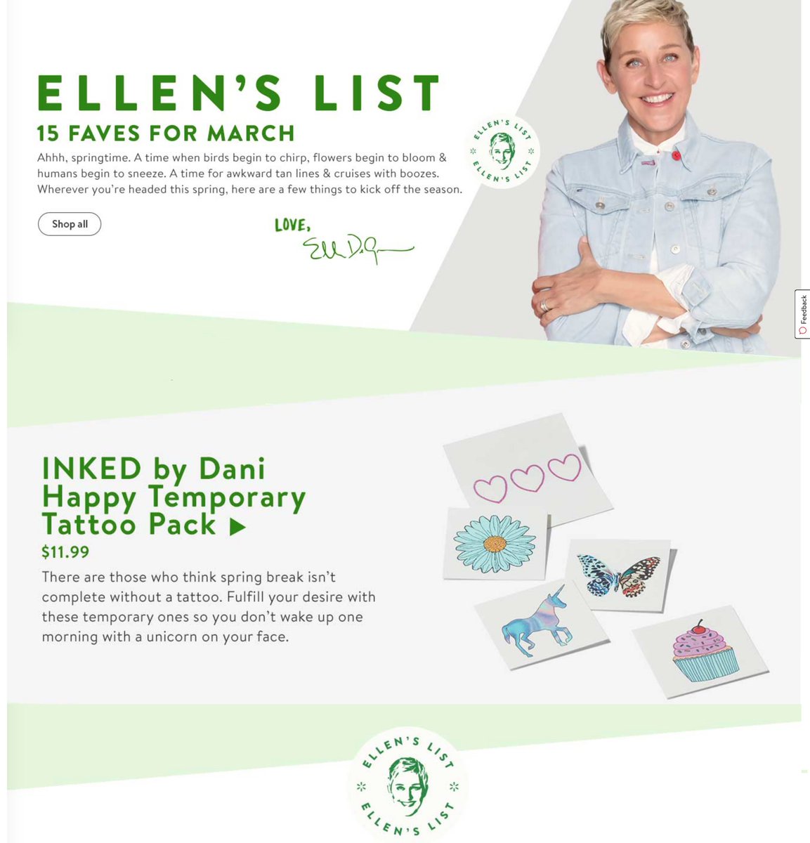 INKEDbydani's tweet photo. We are so excited to see INKED on this month's #EllensList! Thanks for the love, Ellen! https://t.co/qakQxCXrqC