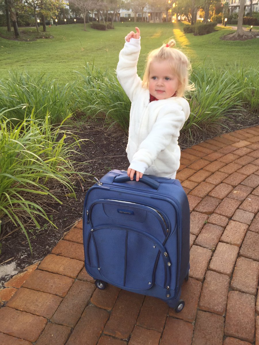MarkKelly_News's tweet photo. 🧳 😃 This child is in need of a vacation as much as any of us. She insisted on wheeling this suitcase around on our nightly walk tonight. #BabyDelta #Delta @WPBF25News https://t.co/jwRTnFPnfy