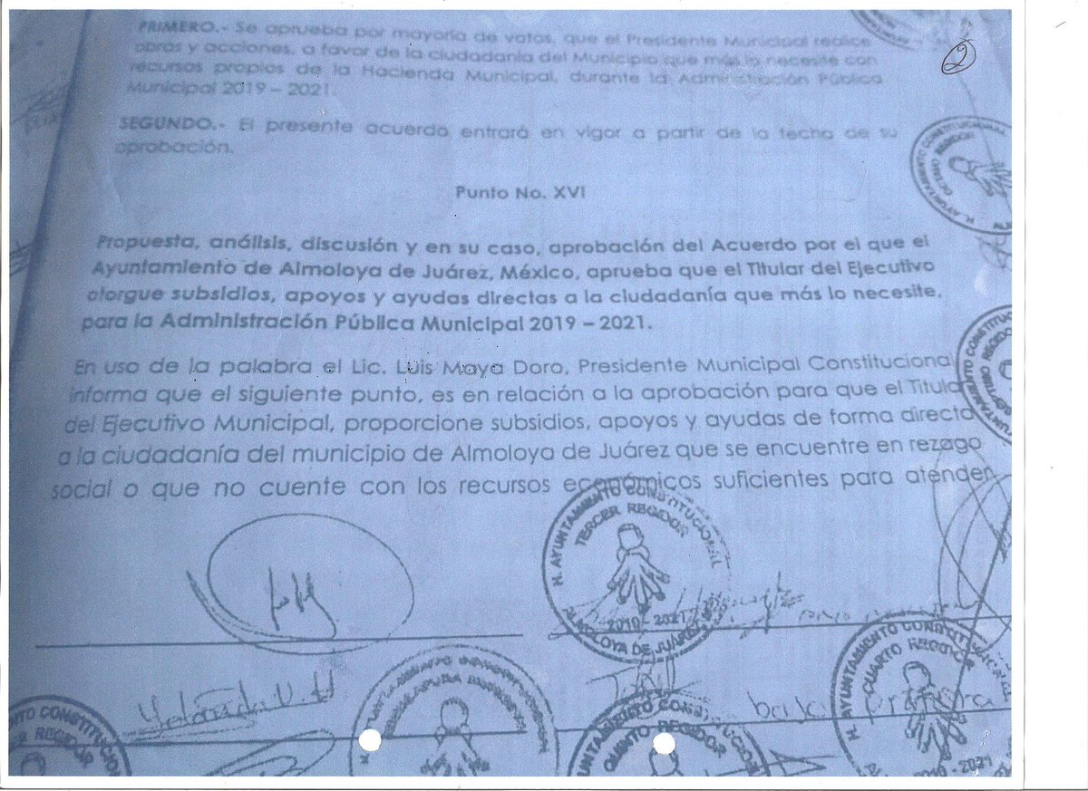 PrensaCONAPE's tweet photo. #Edoméx El Presidente Municipal de #AlmoloyaDeJuárez, @doro_maya, se autoriza la posibilidad de otorgarse gratificaciones, aquí te compartimos copias de las actas de cabildos.
#RadioCONAPE ▶️ https://t.co/A2obZQBrCg https://t.co/BXn5JZQbn0